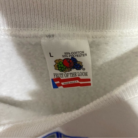 VINTAGE NFL DALLAS COWBOYS SWEATSHIRT SIZE LARGE MADE IN USA White Cotton Poly - Picture 7 of 13